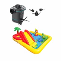Intex 120V Quick Fill AC Electric AirPump & Intex Inflatable Ocean Play Kid Pool