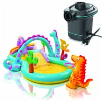 Intex 11' x 7.5' x 44 Play Center Kiddie Pool & 120V Electric Air Pump