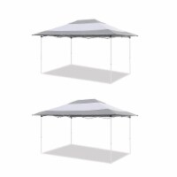 Z-Shade 14 x 10 Foot Instant Canopy Outdoor Patio Shelter, Grey & White (2 Pack)