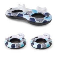 Bestway 3 Floats Inflatable Lake Pool Tube Package w/ 1 Double & 2 Single Seats