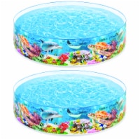 Intex SnapSet Kiddie 8 x 8 Foot Instant Swimming Pool, Deep Sea Blue (2 Pack)