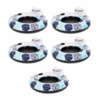 Bestway CoolerZ Rapid Rider Inflatable Blow Up Pool River Tube, Blue (5 Pack)