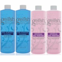 Gelish Nail Gel Top Coat Cleanser (2 Pack) & Nail Polish Remover (2 Pack)