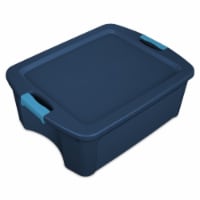 Sterilite 12 Gallon Plastic Latch and Carry Storage Tote, True Blue (36 Pack)