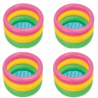 Intex 34in x 10in Sunset Glow Soft Inflatable Baby/Kids Swimming Pool (4 Pack)