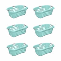 Sterilite Ultra HipHold 1.25 Bushel Plastic Clothes Laundry Basket (6 Pack)
