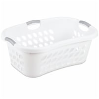 Rubbermaid 2.1 Bushel Large Hip-Hugger Portable Plastic Laundry Basket,  White, 1 Piece - Gerbes Super Markets