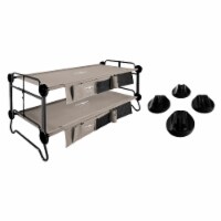 Disc-O-Bed XL Cam-O-Bunk Cot with Organizers and No Slip Foot Pads Set of 4