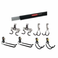 Rubbermaid FastTrack Wall Mounted Storage Rails + Organizing Hook Assortment