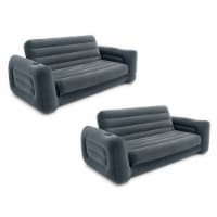 Intex Inflatable Pull-Out Sofa Bed Sleep Away Futon Couch, Queen, Gray (2 Pack) Perspective: Main