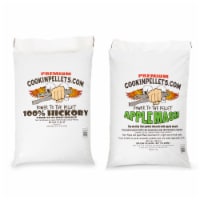CookinPellets Premium Hickory Wood Pellets & Apple Mash Wood Pellets, 40 Lb Bags