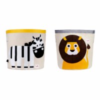 3 Sprouts Kids' Canvas Storage Bin, Zebra & 3 Sprouts Canvas Storage Bin, Lion