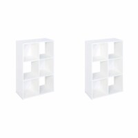 Closetmaid Decorative Home 6-Cube Cubeicals Organizer Storage, White (2 Pack)
