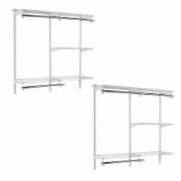 Rubbermaid Configurations 4 to 8 Ft Custom Closet Organizer Kit, White (2 Pack)