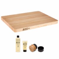 John Boos Maple Chop N Slice Reversible Cutting Board & Board Maintenance Set