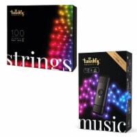 Twinkly String + Music 100 LED RGB Christmas Lights with Music Syncing Device
