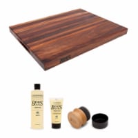 John Boos Cutting Board Bundle with Reversible Board and Maintenance Care Kit