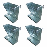 Little Giant Heavy-Duty Galvanized Metal 2-in-1 Goat and Sheep Feeder (4 Pack)