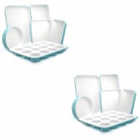 NutriChef 6 Piece Non Stick Kitchen Stackable Ceramic Baking Pan Set (2 Pack)