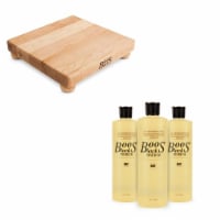 John Boos B12S Square Maple Wood Cutting Board w/ Mystery Maintenance Oil 3 Pack