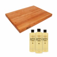 John Boos 20 x 15 Cutting Board Bundle w/ 3 Pack of Boos Block Mystery Oil