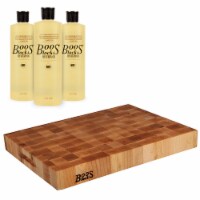 John Boos Block Reversible Wood Chopping Block Bundle with Mystery Oil (3 Pack)