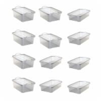Life Story 14 Qt Plastic Box (6 Pack) with 34 Qt Storage Container (6 Pack)