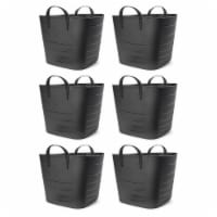 Life Story Tub Basket 25 Liter Plastic Storage Tote Bin with Handles (6 Pack)