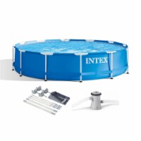 Intex 28211EH 12' x 30  Metal Frame Above Ground Swimming Pool kit with Canopy