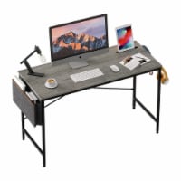 Bestier 47 Inch Modern Simple Style Office Study Desk with Storage Bag, Gray