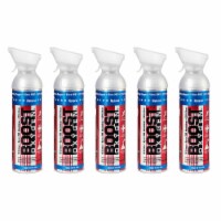 5 Pack 10L Boost Oxygen Stars and Stripes Pure Canned Oxygen Canister, Natural