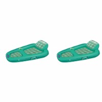 Aqua Leisure Polyknit Water Lounger Pool Inflatable, Compass Rose (2 Pack)