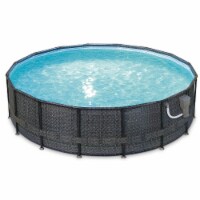 Summer Waves P4A01648B Elite 16ft x 48in Above Ground Frame Swimming Pool Set