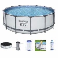 Bestway Steel Pro MAX 14 x 4 Foot Above Ground Round Swimming Complete Pool Set
