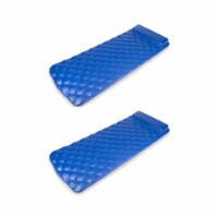 Laguna Lounger Foam Pool & Lake Water Mat with Oversized Pillow (2 Pack)