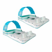 Comfy Floats 13 Ft Misting Party Platform Inflatable Float, Multicolor (2 Pack)