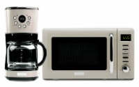 Haden Heritage 12 Cup Programmable Coffee Maker with Countertop Microwave, Putty