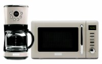 Haden Heritage 12 Cup Programmable Coffee Maker with Countertop Microwave, Putty