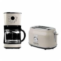 Haden 12 Cup Coffee Maker & Dorset 2 Slice Wide Slot Toaster, Putty & Chrome Perspective: Main