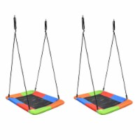Swinging Monkey Giant 40  x 30  Square Mat Platform Outdoor Play Swing (2 Pack)