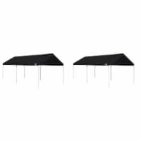 Caravan Canopy Domain 10 x 20 Foot Instant Canopy Tent Set, Black (2 Pack)