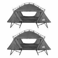 Kamp-Rite Oversize Portable Cot, Chair, and Tent, Easy Setup, Gray (2 Pk)