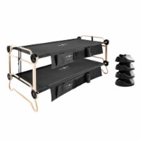 Disc-O-Bed XL Cam-O-Bunk Benchable Double Cot w/Organizers & No Slip Foot Pads