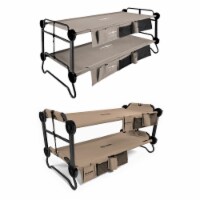Disc-O-Bed XL & Youth Cam-O-Bunk Benchable Double Cot w/Organizers (2 Pack)