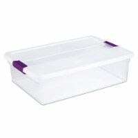 Sterilite 66 Quart Clear Plastic Latching Handle Storage Container Tote, 12  Pack, 12pk - Kroger