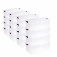 Sterilite 110 Qt Clear Storage Organization Box w/ Secure Latching Lid (16 Pack)