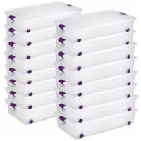 Sterilite 60 Quart ClearView Latch Lid Wheeled Underbed Storage Box, (16 Pack)