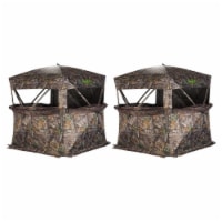 Rhino Blinds R150 Durable 3 Person Outside Game Hunting Ground Blind (2 Pack)