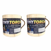 TimberTote Mighty Tiny Torch One Log Campfire Cooking Camp Fire Wood Log, 2 Pack