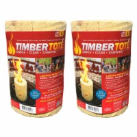 TimberTote Large 12 x 8 Inch Log Campfire Camping Cooking Fire Wood Log (2 Pack)
